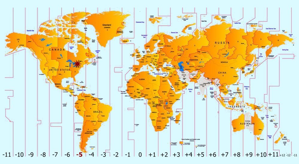 World Timezone Map